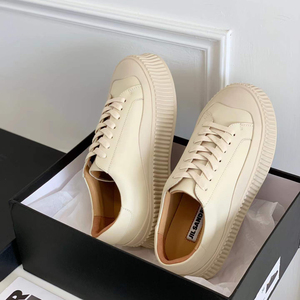 大头饼干鞋jw jilsander鞋2021年休闲百搭内增高松糕底瓦楞小白鞋