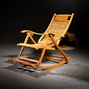 厂家直销折叠竹摇椅躺椅子 阳台休闲午休睡椅 成人老人懒人逍遥椅