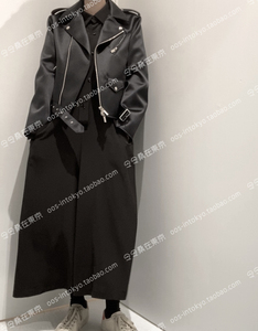 日本代购 cdg 川久保玲 noir 休闲 斜襟拉链 机车夹克外套