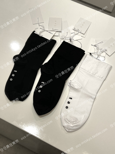 日本代购 CDG TAO 川久保玲 定番 字母logo 宽边 尼龙 中筒袜子