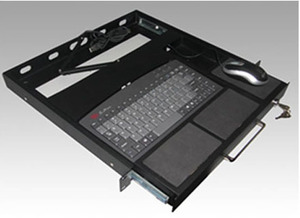 1U上架式键盘抽屉键盘机柜键盘LKB90工业键盘工业抽屉工控键盘