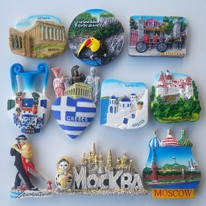 俄罗斯希腊雅典巴西阿根廷巴哈马委内瑞拉冰箱贴旅游纪念品3d立体