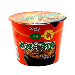 今麦郎方便面 清真麻辣红烧牛肉酸菜香锅 12桶装整箱速食泡面包邮