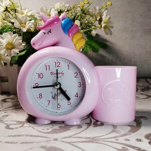 小马宝莉闹钟自然唤醒闹钟学生用床头钟儿童懒人电子小闹钟多功能