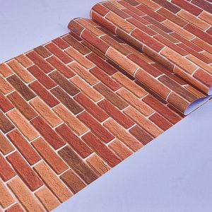 红砖墙纸自粘加厚