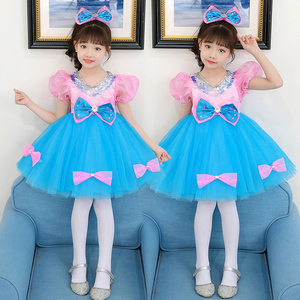 六一儿童演出服新款幼儿园舞蹈服女童蓬蓬纱裙跳舞公主裙表演服装