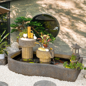 竹子流水喷泉户外水池造景阳台花园庭院鱼池循环水系景观落地摆件