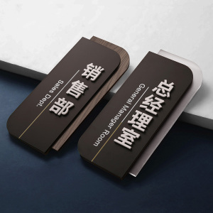 办公室门牌科室牌定制双面高档可更换指示牌侧装君艺标识标牌订制