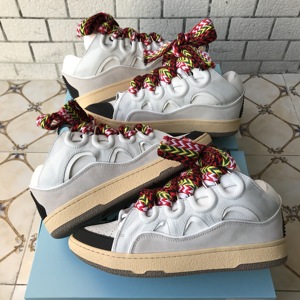 lanvin鞋浪凡运动鞋滑板鞋男面包鞋老爹鞋厚底休闲板鞋情侣款麂皮