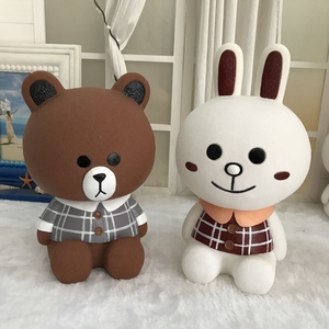 悠悠石膏模具布朗熊 可妮兔石膏像乳胶模具 儿童益智手工制作diy