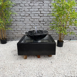 喷泉流水水景石钵盆别墅水系日式石钵水涌泉户外庭院园林水景观