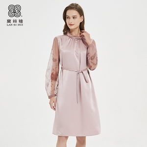 00兰丝绘女装旗舰店天猫兰丝绘女装旗舰店夏季新款桑蚕丝连衣裙田园