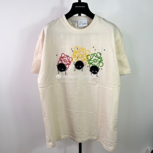 【matin现货】loewe/罗意威 x千与千寻 22ss煤球刺绣logo 短袖t恤