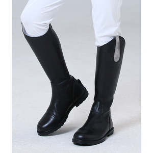 儿童马术长靴马术靴牛皮长筒靴马术装备骑马训练靴男童女童骑马靴