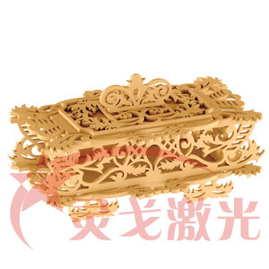 镂空盒子 桌面收纳盘 激光切割工艺品cad图纸3d激光立体拼图果盘2
