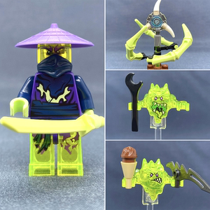 乐高lego幻影忍者人仔njo141 鬼魂幽灵武士考勒含武器70730 70732
