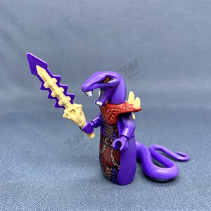 lego乐高 幻影忍者 人仔njo113 紫蛇怪掐普蛇 含武器 70750 70748
