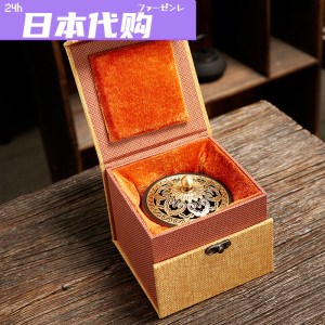 日本如意三足纯铜香炉家用室内檀香沉香熏香炉大号供佛香薰炉