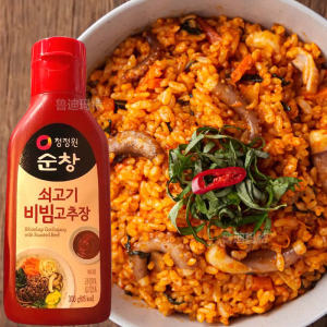 韩国进口清净园牛肉拌饭酱辣椒酱300g石锅盖饭酱下饭酱调味酱食品