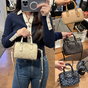 美国代购coach蔻驰女士新款手提斜挎包波士顿rowan迷你mini枕头包