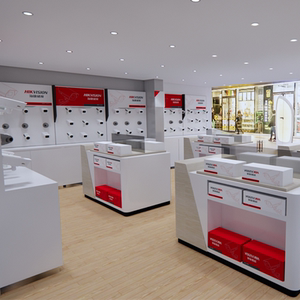 监控显示器展柜海康宇视大华汉邦展架安防摄像头展示架监视器柜台