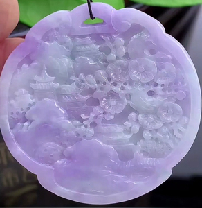紫罗兰翡翠吊坠正品
