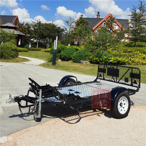 摩托车拖车侉子偏三轮平板拖挂车utv沙滩车atv越野小拖车可上牌