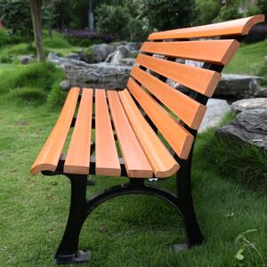 公园椅厂家直销瓦片椅子户外防腐塑木座椅广场排条椅园林长椅