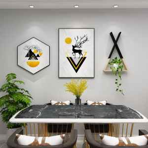 现代简约装饰画小户型客厅公寓背景墙画北欧轻奢壁画餐厅创意挂画