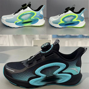 安踏儿童鞋童鞋小童逐月男童跑鞋运动鞋透气女童纽扣跑步鞋鞋子夏