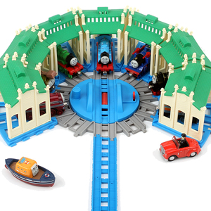 男童轨道小火车玩具提茅斯机房转车台配件桥隧道山洞补充拼接零件