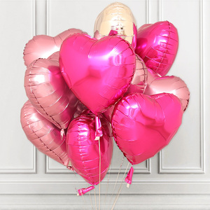 18寸爱心形铝箔气球氦气飘空自动封口婚礼婚房节庆用布置装饰表白