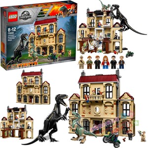 乐高75930侏罗纪世界2暴虐龙伍德庄园公园基地拼装积木男孩子玩具