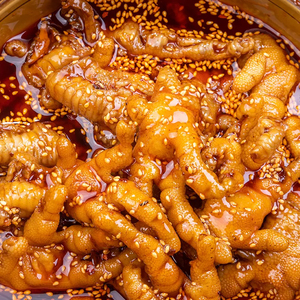 开洪牌麻辣红油脱骨凤爪 无骨鸡爪即食鸡脚开袋即食无骨凉拌菜