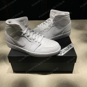 新款 air jordan 1 mid aj1 纯白 高帮 乔1 2019款 554724-129