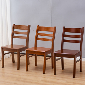 整装全实木椅子会议办公椅家用酒店餐厅餐椅靠背椅子橡木木头凳子