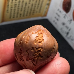 大单籽舍得招财进宝道法自然上善若水名家亢泽超橄榄核雕刻字文玩