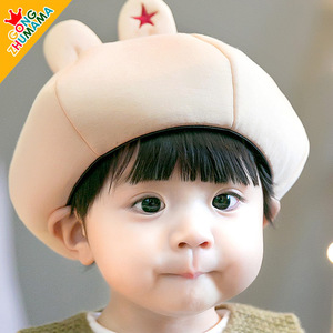 儿童帽子男潮秋冬幼儿帽2-5岁孩女BM5357宝宝帽子礼小帽帽贝蕾帽