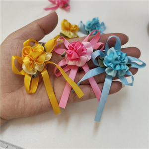 7折纯手工蝴蝶结丝带花 1份随机混色20个