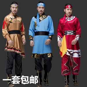 蒙古服装男蒙族成人藏族民族风筷子舞蹈服现代男士少数民族演出服