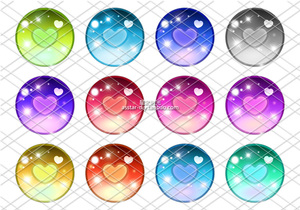 e28-17 可爱心形爱心眼珠义眼瞳孔bjd压眼可爱卡通娃眼片图底纹纸