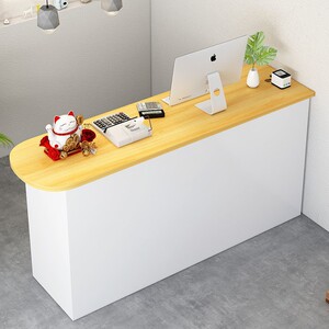 收银台店铺小型服装店柜台圆角美容饭店前台桌理发店简约现代吧台