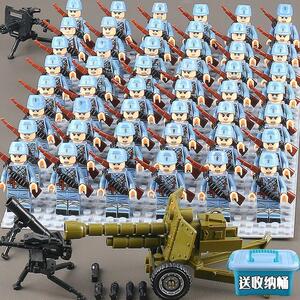 模型乐高八路军武器人物人仔男孩子拼装积木枪吃鸡军事玩具64人付款