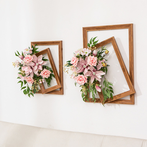 仿真花相框组合简约家居壁挂花艺装饰客厅卧室餐厅墙面假花挂饰