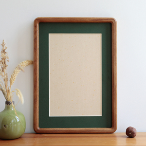自己写书法空白实木相框摆台摆件绿色家居装饰画创作礼物礼品DIY