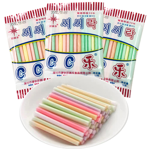 CC乐儿童水果味吸管糖怀旧网红儿时回忆零食吸吸乐棒棒糖长条袋装