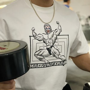 dna hardworking原创短袖肌肉小丑夏季260g重磅面料运动休闲t