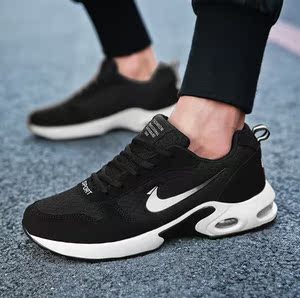 正品牌恩施耐克春夏季内增高男鞋子网面单鞋透气防臭运动鞋男皮面