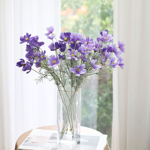 仿真花波斯菊小清新插花假花 客厅餐厅装饰花摆件 软装样板房绢花