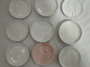 出口陶瓷味碟卡通陶瓷碟子浮雕酱油碟动画卡通造型碟子